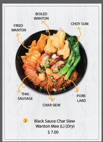 Black Sauce Char Siew Wanton Mee (L), S$7